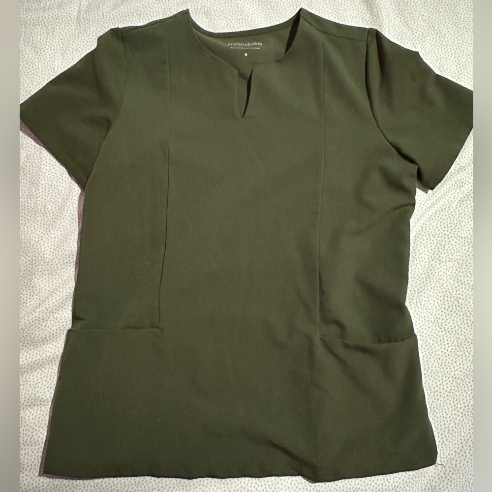 Olive Green scrub set mandala scrubs